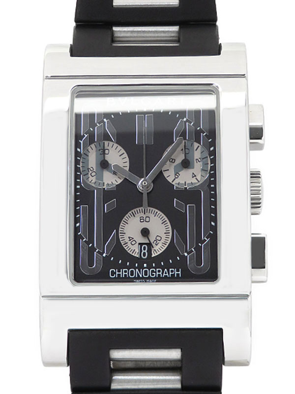 BVLGARI】ブルガリ『レッタンゴロ クロノグラフ』RTC49S メンズ