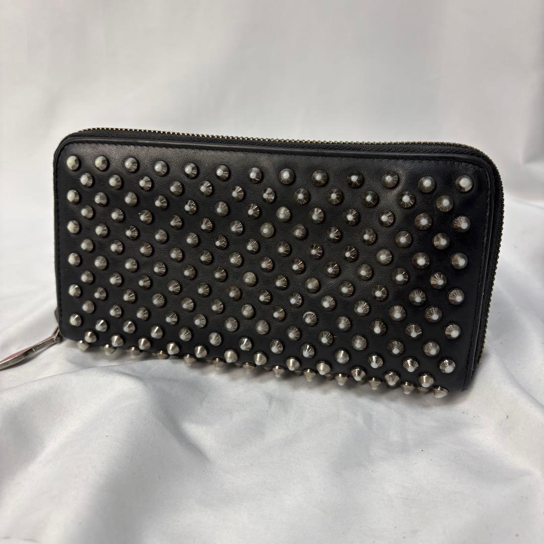 クリスチャンルブタン　長財布　ラウンドファスナー　ブラック Christian Louboutin クリスチャン ルブタン ラウンドファスナー長財布