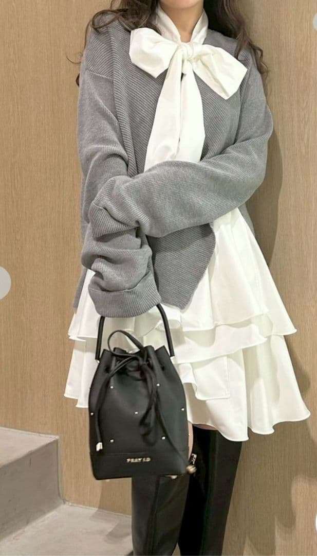 FRAY I.D フレイアイディー リボンタイコンビニットチュニック リボンタイコンビニットチュニック(ニット)｜トップス｜FRAY I.D