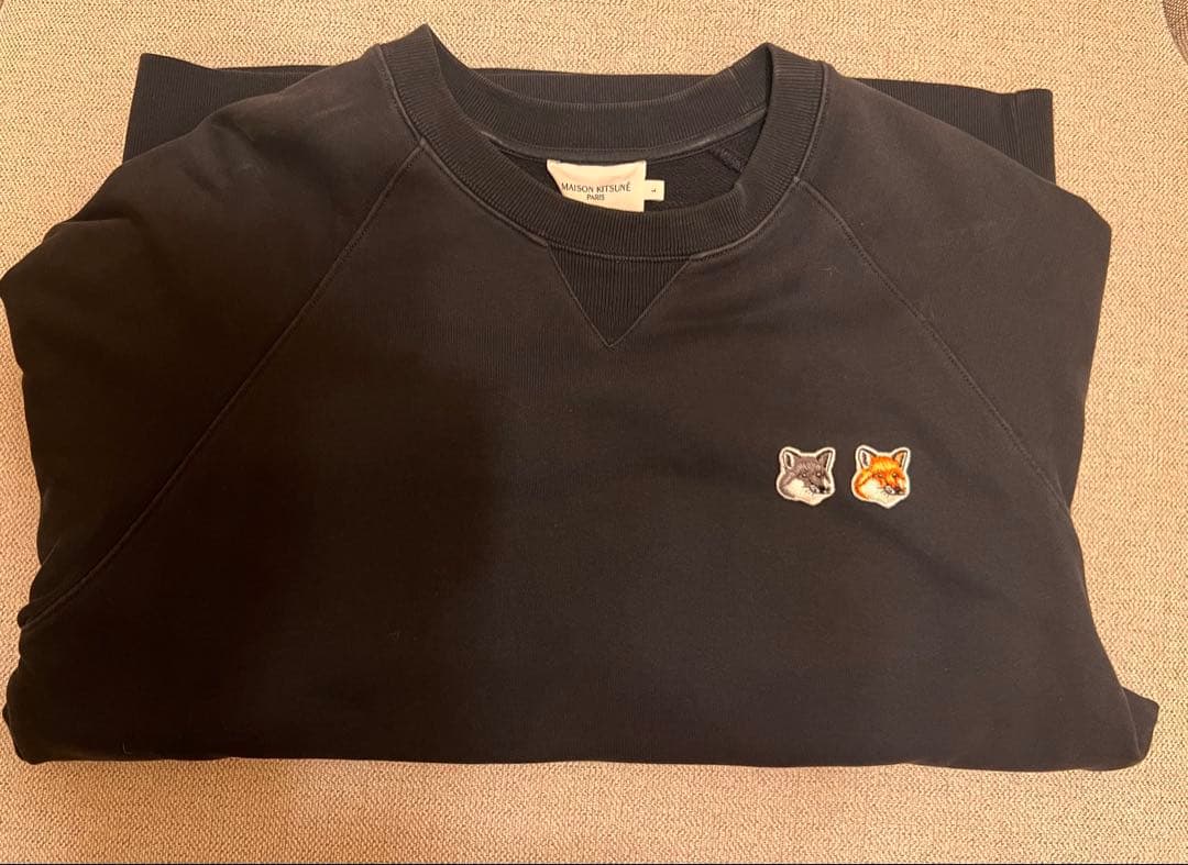 MAISON KITSUNÉ 黒トレーナー L MAISON KITSUNE（メゾン キツネ） スウェット トレーナー メンズ